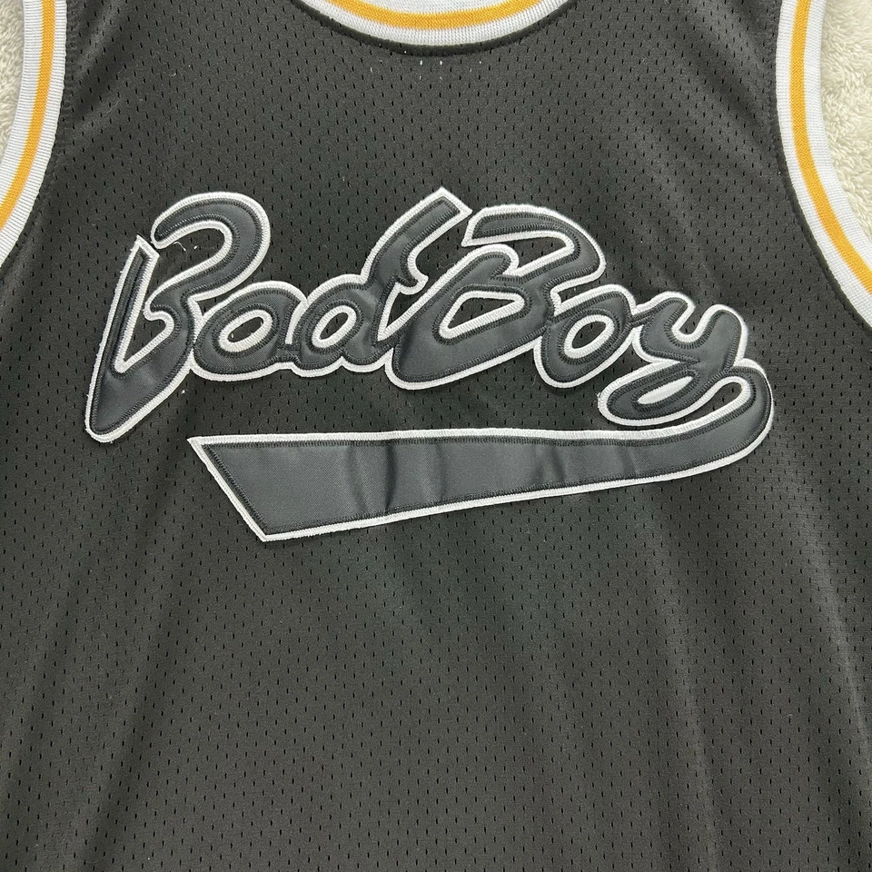 BadBoy Basketball Jersey Adult Large Black White #72 Biggie Smalls Polyester - Image 2 of 4
