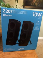 Logitech Z207 2.0 Bluetooth Stereo Computer Speakers, Black, 2-Piece