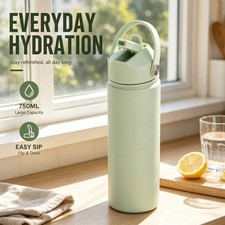 750ML Stainless Steel Water Bottle Insulated Leakproof Smart Travel Tumbler Mug