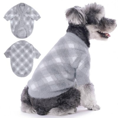 Deluxe Dog & Cat Winter Clothes - Knit Sweater & Jacket for Puppies/Kittens (...