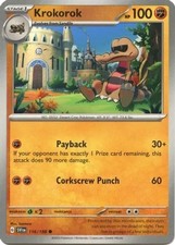 Krokorok - 116/198 - Common - Reverse Holo - Near Mint - Scarlet & Violet - Base