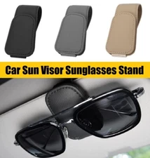 Car  Sun Visor Eyeglass Hanger Clip Magnetic Leather Sunglasses Holder for Car
