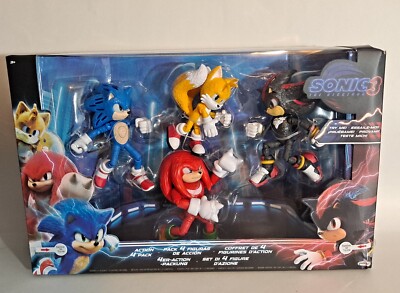 Sonic the Hedgehog 3 Movie Action Figures 4-Pack 2024 JAKKS Pacific, In Hand OBO