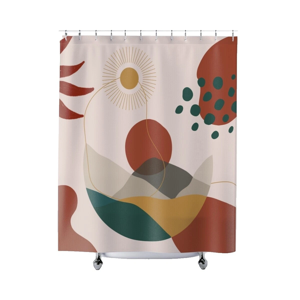 Brown Modern Shower Curtains