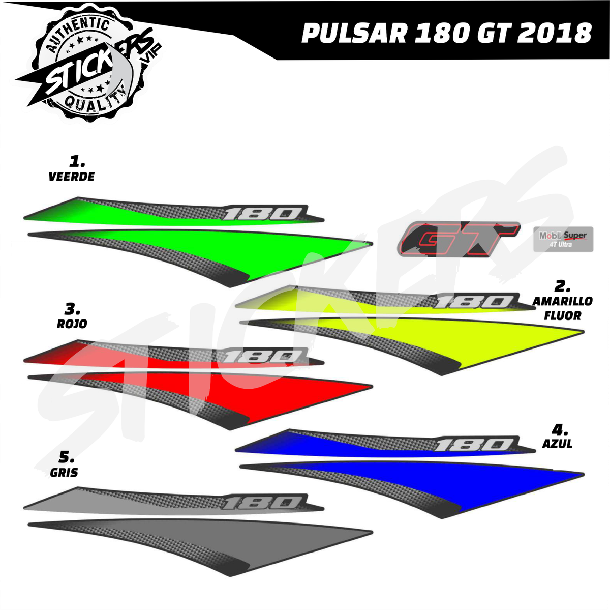 Pulsar 180 GT stickers 2020 Graphics kit for Motorcycle