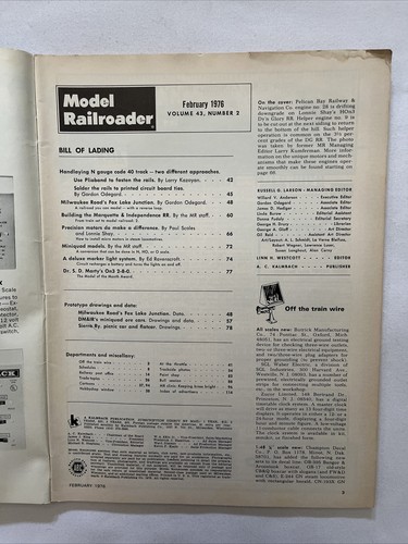 1976 February Model Railroader Precision Motors Power These Locomotives (MH346) - Picture 2 of 3