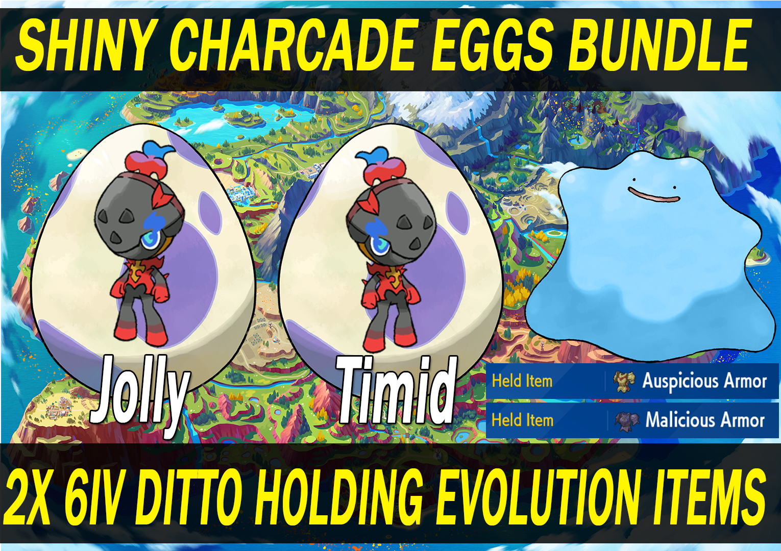 ONLY $1.99 PER EGG: ALL SHINY EGGS 6IV ✨ GOOD NATURE! POKEMON