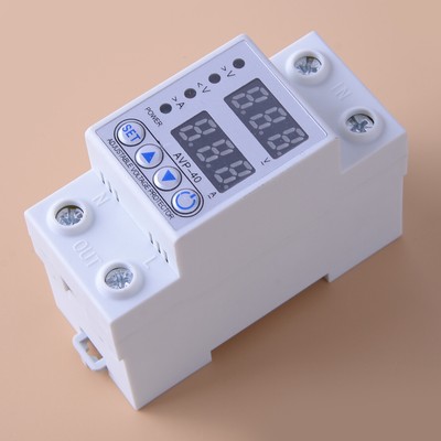 Din Rail Dual Display Over Under Voltage Device Protector Relay Universal