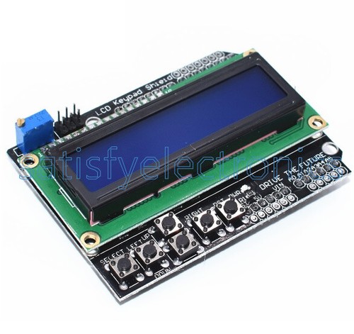 1602 LCD Board Keypad Shield Blue Backlight For Duemilanove Robot Board - Picture 2 of 4