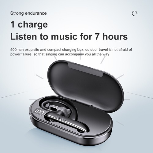 Trucker Wireless Headset Bluetooth 5.1 Earpiece Dual Mic Earbud Noise Cancelling - Picture 6 of 13