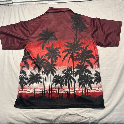 Vintage 80s ODO Hawaiian Shirt Mens Large All Over Print Cruise Wear Casual - Picture 5 of 8