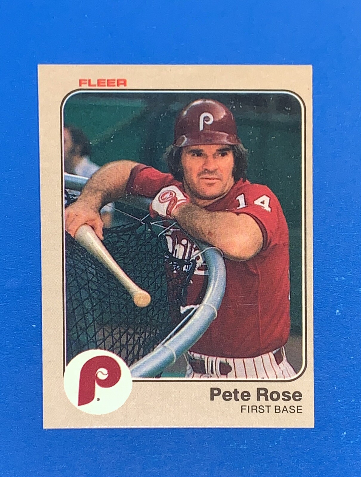 1983 Fleer Pete Rose Baseball Card #171 Philadelphia Phillies Set Break