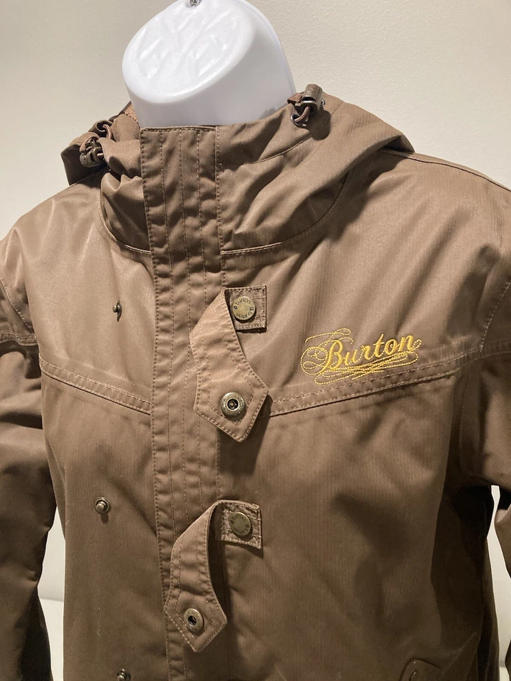 BURTON Jacket Womens Size Large Brown Hood Snowboarding Ski - Image 2 of 4