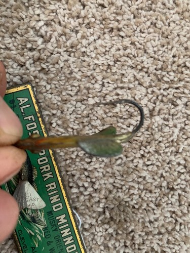 Rare Vintage Fred Arbogast Tin Liz Fishing Lure, Rainbow Minnow, Plus