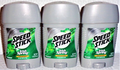 Speed Stick Men's IRISH SPRING Deodorant, Lot of 1, 2, 3 , 6 (1.8 Oz/51 gr) Ea.* - Picture 4 of 5
