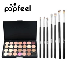 28 Colors Glitter Eye Shadow Palette Minerals Eyeshadow Pallete 7Pcs Sets Brush