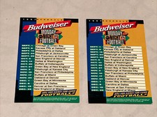 1997 NFL Monday Night Football Budweiser Pocket Schedule (x2)