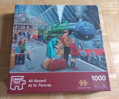 All Aboard At St Pancras - 1000-teiliges Puzzle von Corner Piece - vollständig 