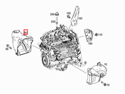 MERCEDES-BENZ A W177 Engine Bracket Right Side A6542231000 NEW  