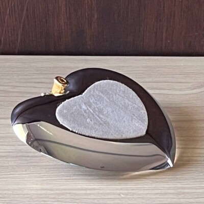 Mikimoto Jewelry Accessories Tray Silver Heart Golden Bear no Box