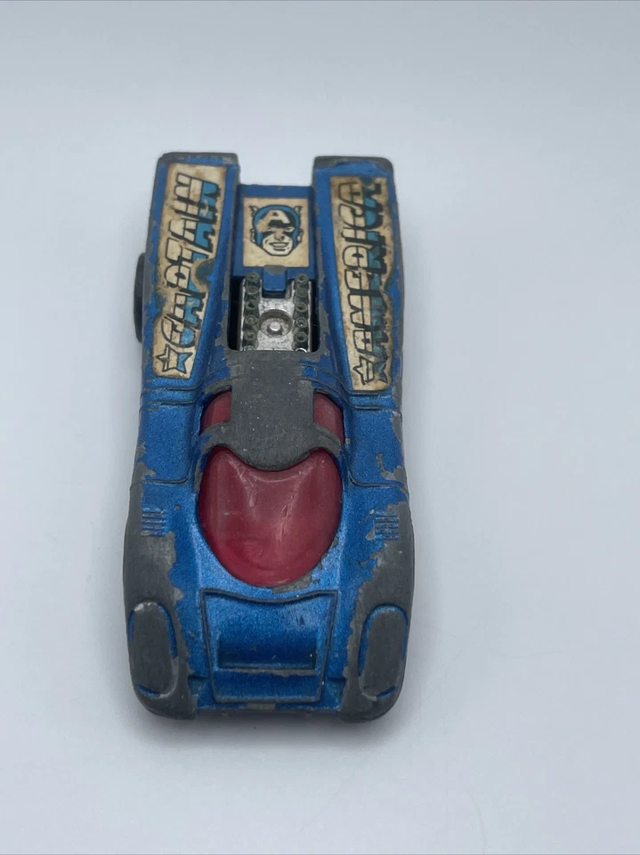 VINTAGE CORGI JUNIORS CAPTAIN AMERICA PORSCHE 917 MARVEL METAL DIECAST 1979 - Image 3 of 4