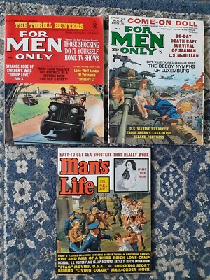 1960's Key Pulp Magazines (3). Man's Life Rare Nazi | eBay