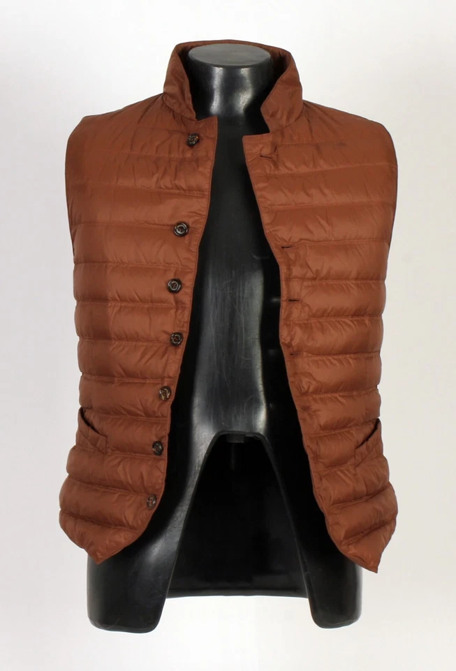 Chaleco acolchado de nailon Brunello Cucinelli - Marrón - XS - $1795 al por menor Foto 4 de 4