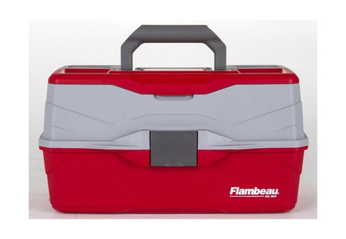 Flambeau Outdoors Classic Tray Tackle Box Bulk Tools Storages Organizer Red/Gray - Picture 2 of 6