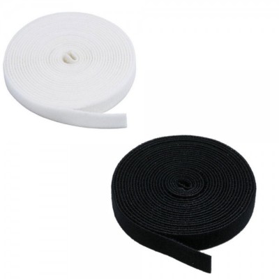 20 mm oder 25 mm selbstklebend schwarz oder weiß Klettband Befestigungen