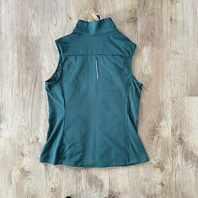 ASICS Women's Knit FLC Quilted Panel Vest Green GR284 Medium ASICS Women's Knit FLC Quilted Panel Vest Green GR284 Medium