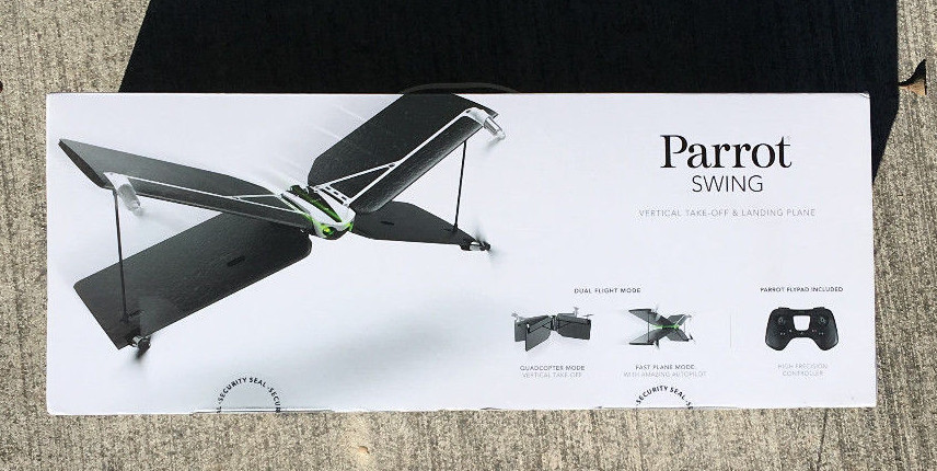 parrot swing quadcopter and plane minidrone