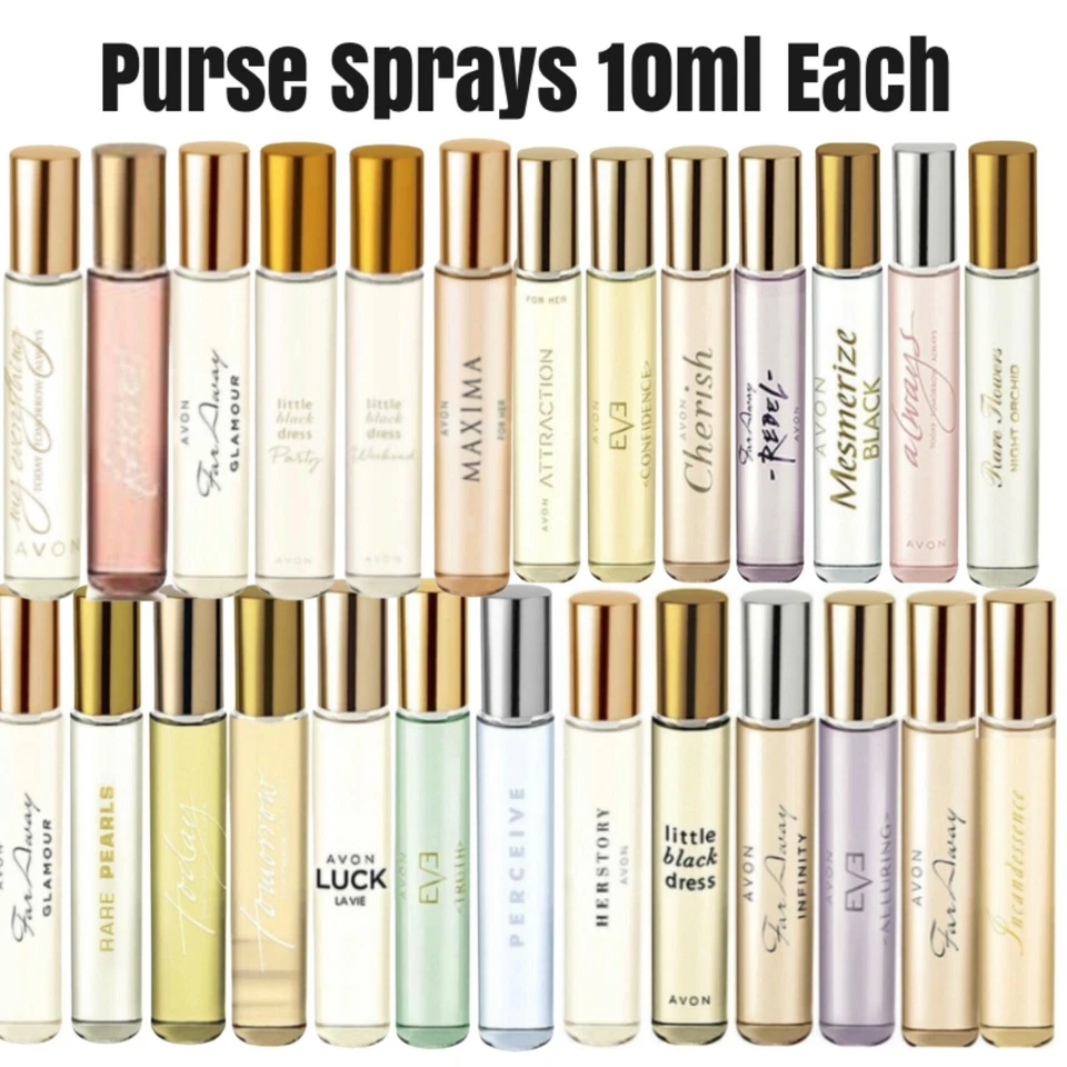 Avon Perfume Purse Sprays 10ml EDP Travel ,Holiday & Handbag Size Boxed