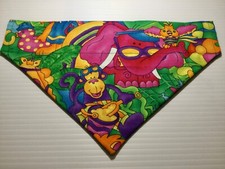 Colorful Animals Medium Over the Collar Dog Bandana Pet Accessory