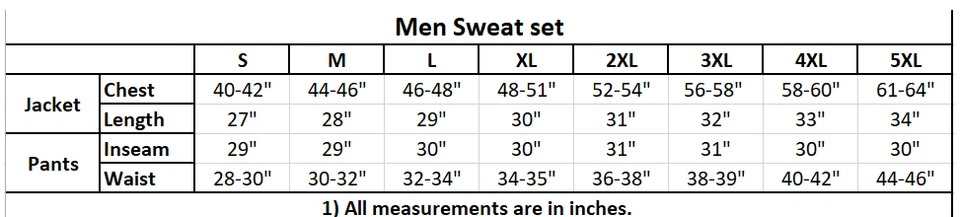Men's Warm Fleece Jogger 2-Piece Full Warm Sweatsuit Outfit Top and bottom Set - Image 3 of 3
