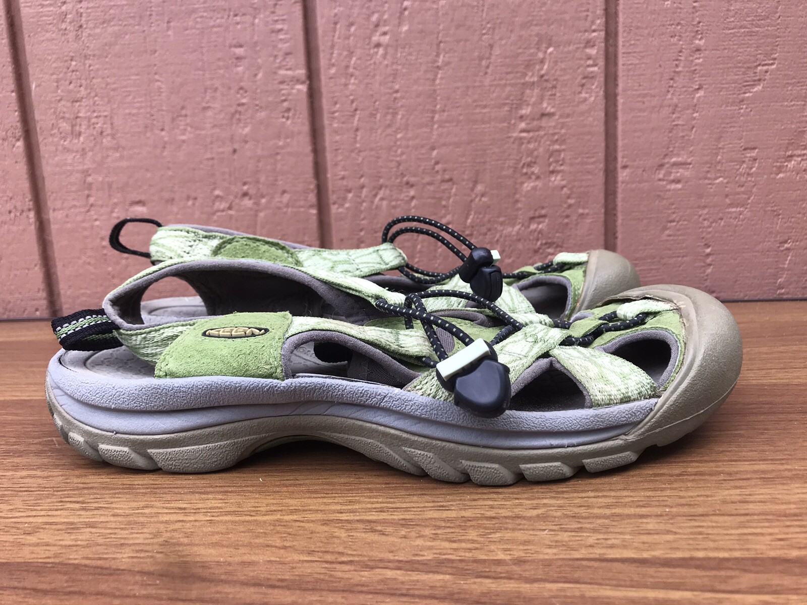 RARI SANDALI KEEN Venice H2 verdi donna US 7 impermeabili escursionismo sport acquatici C8