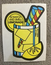 Vintage Matte Scratch Sniff Sticker. Mello Smellos Lemonade 