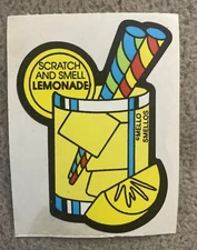 Vintage Matte Scratch Sniff Sticker. Mello Smellos *Lemonade*