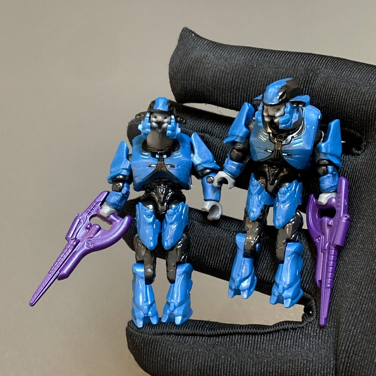 2x New Blue Elite Minor Halo Mega Bloks Construx Covenant Figure