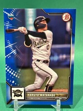 2022 Bowman NPB Nippon Professional Baseball Blue /199 Haruto Watanabe #45 RC SP