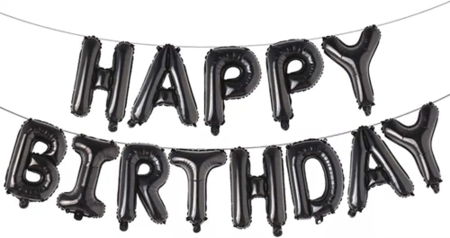 Happy Birthday Balloon Banner Letter Party Decorations, 16 Inch 3D Aluminum Foil
