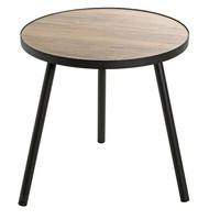 Haku Beistelltisch Schwarz-Eiche ø50Cm Wohnzimmertisch Ablagentisch Metalltisch