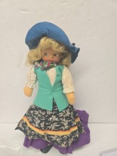 Vintage Lenci Doll? 15 inch Tall Felt & Painted Doll w/Outfit