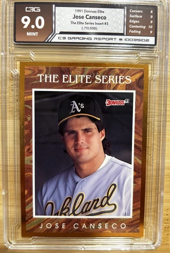 Jose Canseco The Elite Series.  1991 Donruss 3,673/10,000.  Graded 9.0!