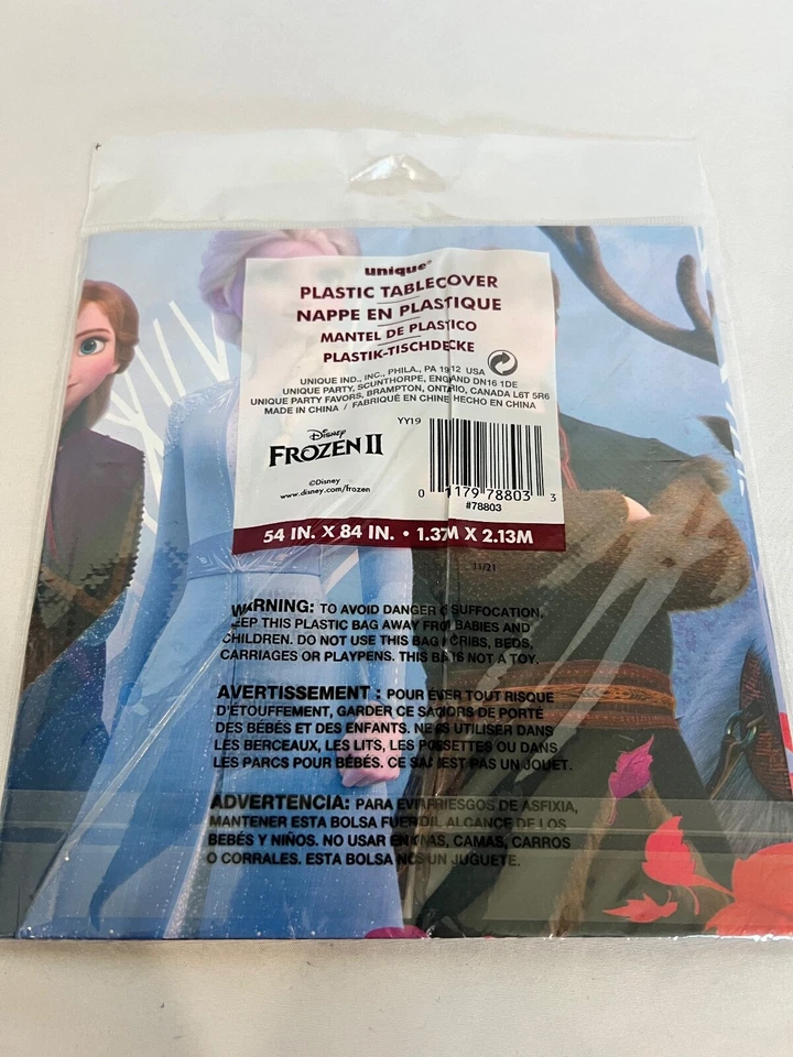 Mantel plástico para fiesta de cumpleaños Frozen II Foto 2 de 2