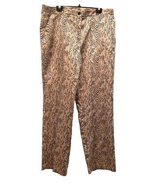 Jaclyn Smith Collection Womens Pants Size 18 Regular, Snake Animal Print Shimmer