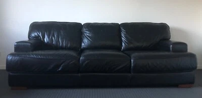 3 2 Seater Black Leather Lounges Sofas Gumtree