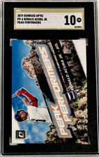 2019 Donruss Optic #7 Ronald Acuna Jr Peak Performers SGC 10 PRISTINE GOLD LABEL