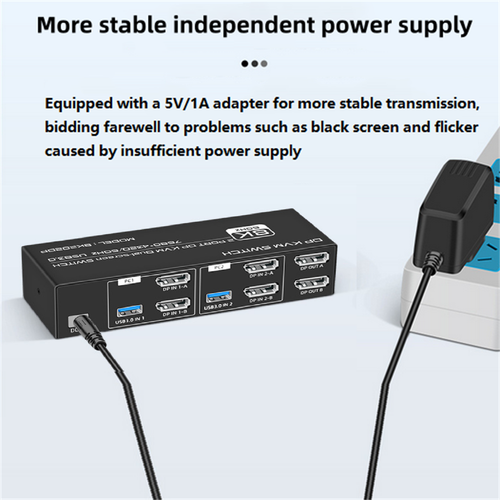 1 PC 2 In 2 Out Dual Monitor HDMI KVM Switch 4K 120Hz 8K USB3.0 KVM Switcher - Picture 18 of 20