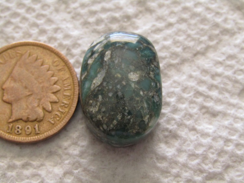 Broken Arrow Variscite Cabochon 19 carat Natural Green Cab Nevada