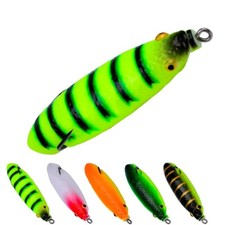 5pcs 17g/9.5cm Frog Top Water Soft Snake Fishing Lure Bait Floating Swimbait
